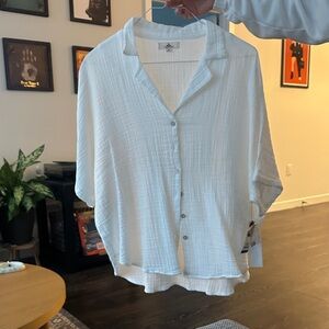 Rip Curl White Casual Button Down Shirt